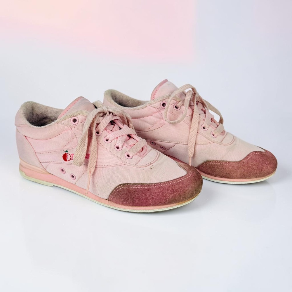 RARE Vintage 1980s Dexter Bowling Shoes Womens 6.5 Pink Apple Logo Suede Toe